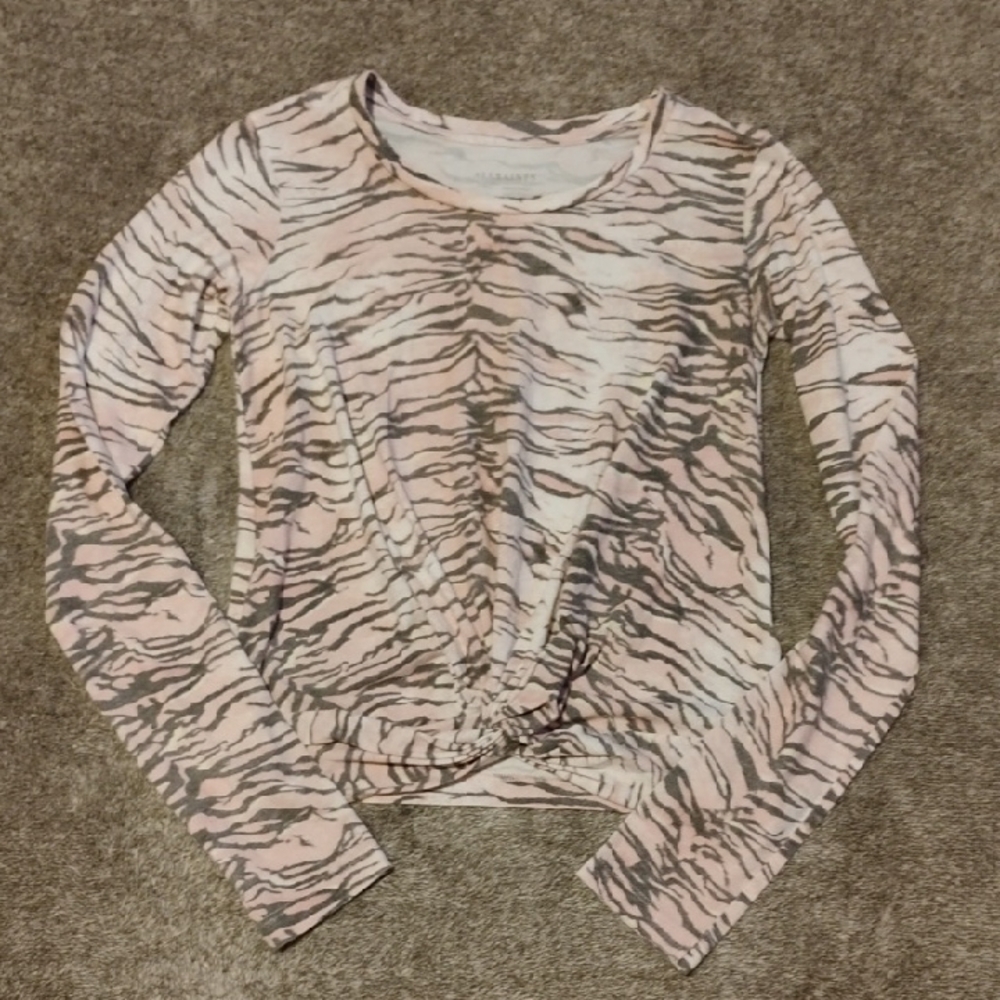 All Saints Tyger Carme Knot Front Long Sleeve Top